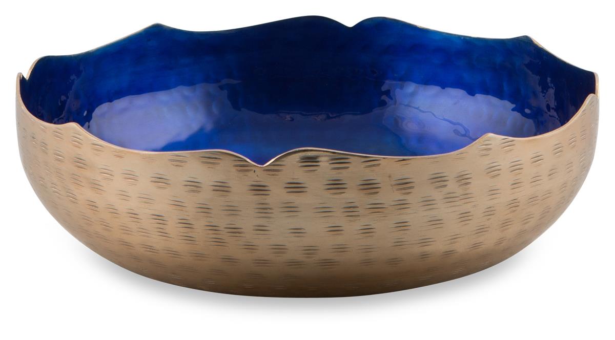 Aluminium and Enamel Sculptured Round Bowl Small