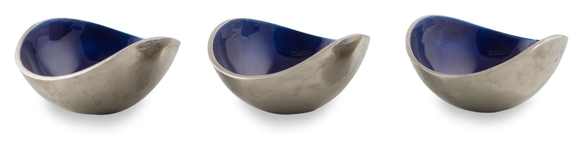 Aluminium Enamel Set of 3 Condiment Bowls