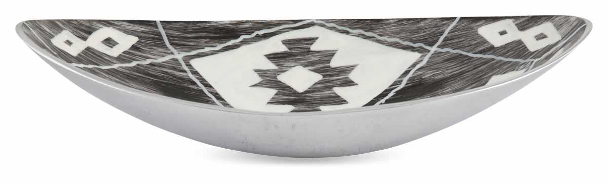 Aluminium Oval Bowl Aztec Design 38