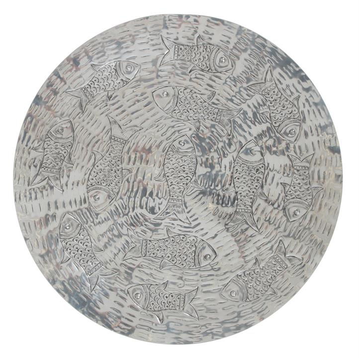 Aluminium Round Fish Wall Art