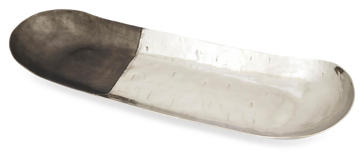 Aluminium Welding Oval Long Rounded Bowl Large - Graphite/Silver