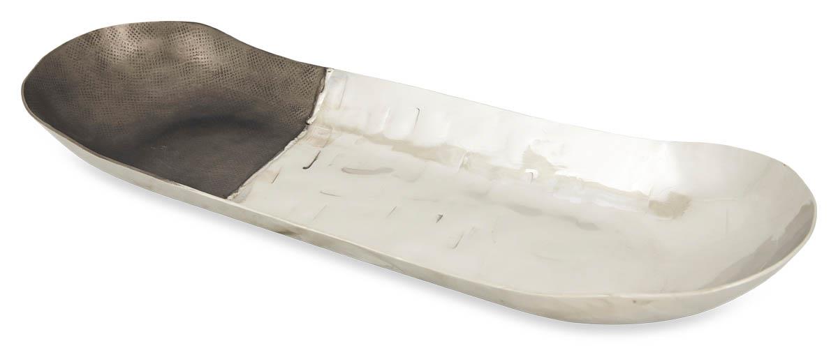 Aluminium Welding Oval Long Rounded Bowl Small - Graphite/Silver