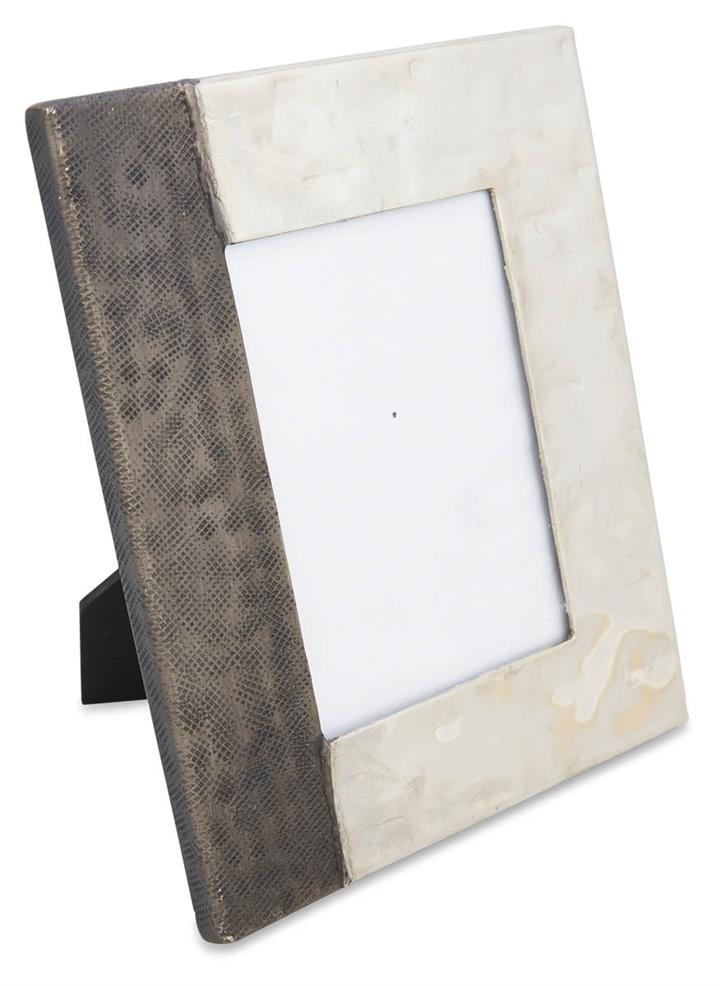 Aluminium Welding Rectangular Photo Frame Small - Graphite/Silver