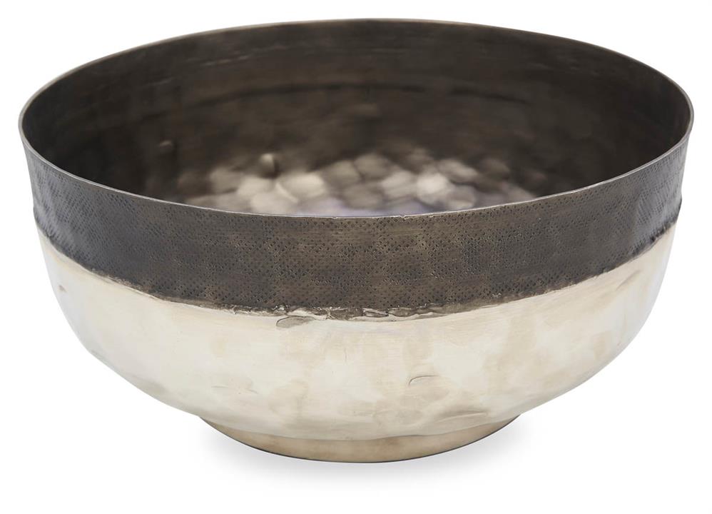 Aluminium Welding Round Curved Bowl Large - Graphite/Silver