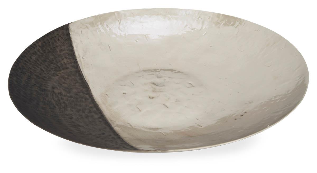 Aluminium Welding Round Shallow Platter Medium - Graphite/Silver