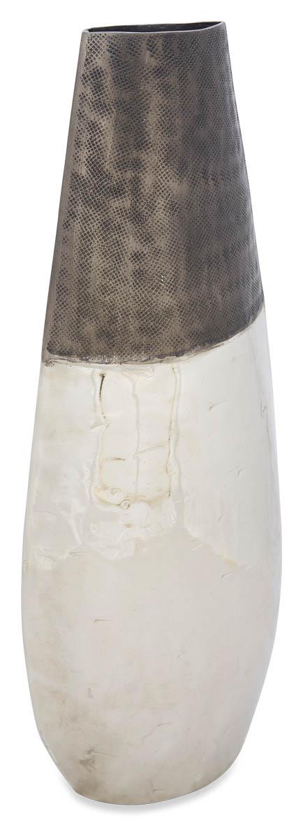 Aluminium Welding Tall Tapering Vase Large - Graphite/Silver