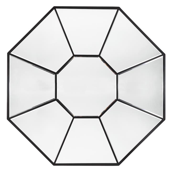 Amari Octagonal Mirror - Black