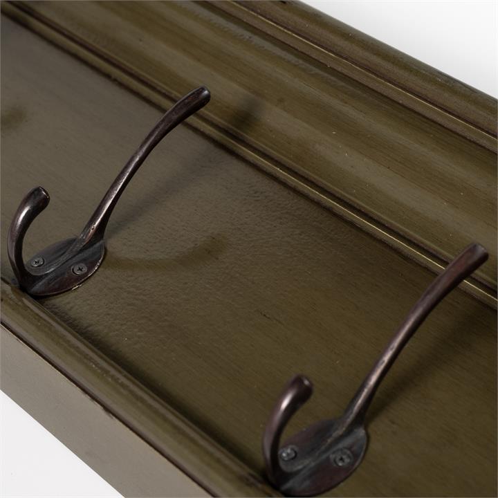 Ambiance Green Antique 6 Hook Coat Rack