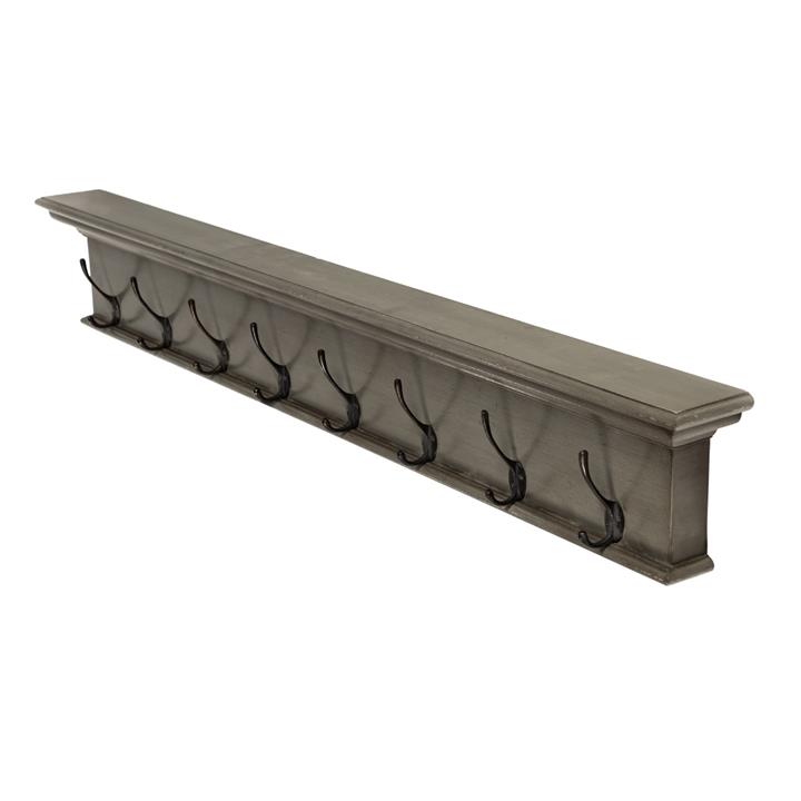 Ambiance Grey Brown 8 Hook Coat Rack