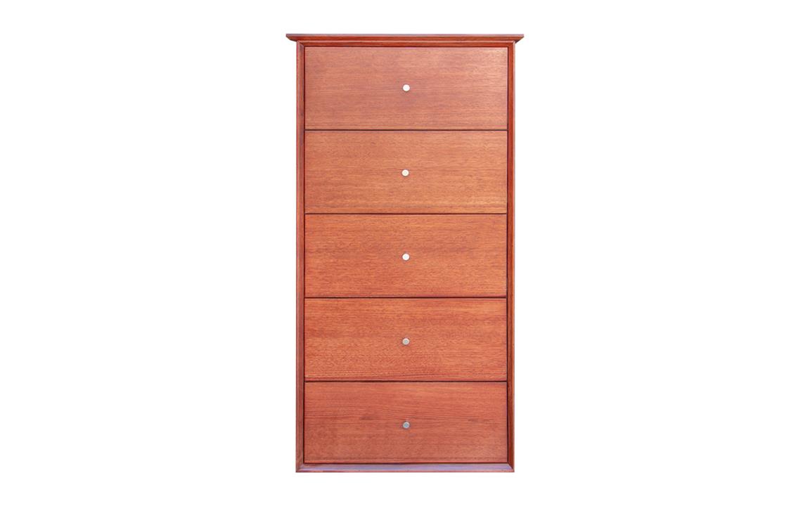 Amy custom timber 5 drawers tallboy