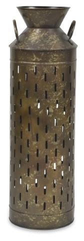 Antique Bass Decor Vase  Large - Antique Brass