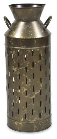 Antique Bass Decor Vase  Medium - Antique Brass