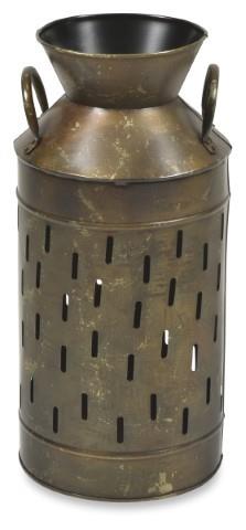 Antique Bass Decor Vase  Small - Antique Brass
