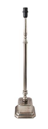 Antique Silver Square Lamp Base Tall