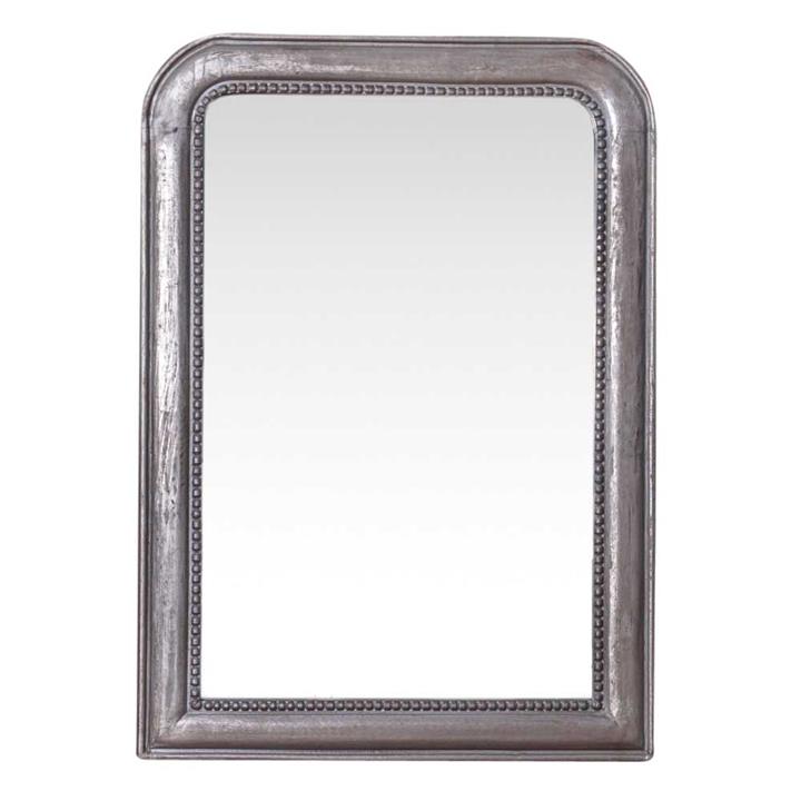 Antique Silver Wooden Mirror 129X92Cm