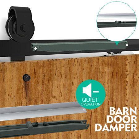 Antique Style Sliding Barn Double Door Hardware Damper Quiet Closing Tool Kit