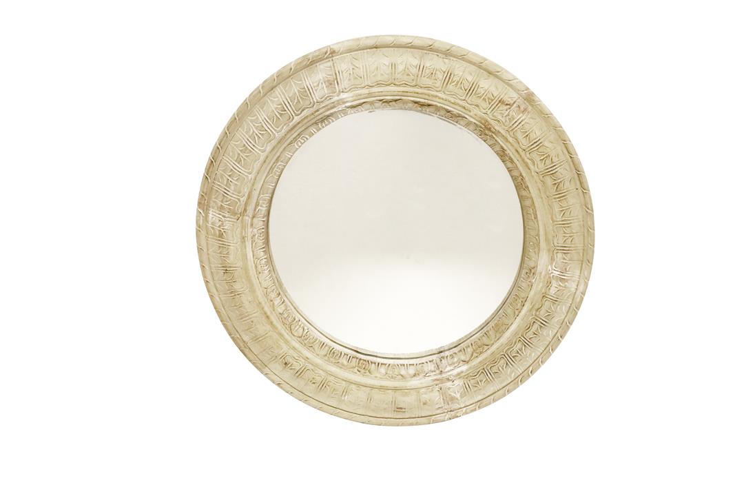 Antique Wooden Mirror - Bleached
