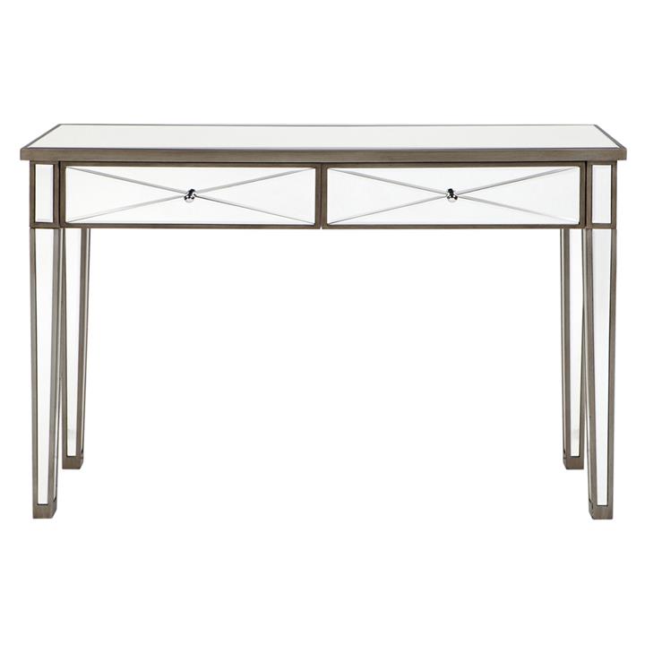 Apolo Mirrored Console Table - Antique Silver
