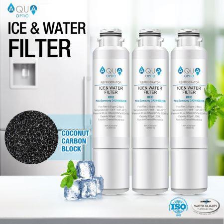 Aqua Optio Replacement Refrigerator Water Filter for DA29-00020B HAF-CIN/EXP 46-9101 Water Filter, 3-Pack