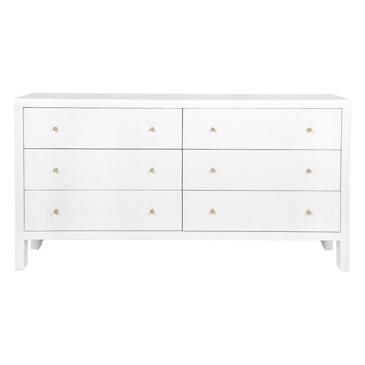 Ariana 6 Drawer Chest - White