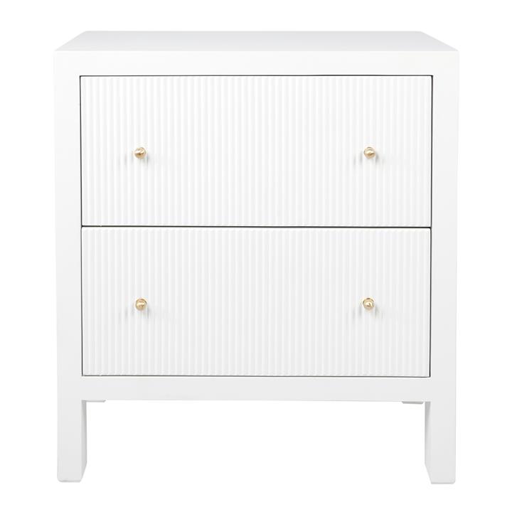 Ariana Bedside Table - Large White
