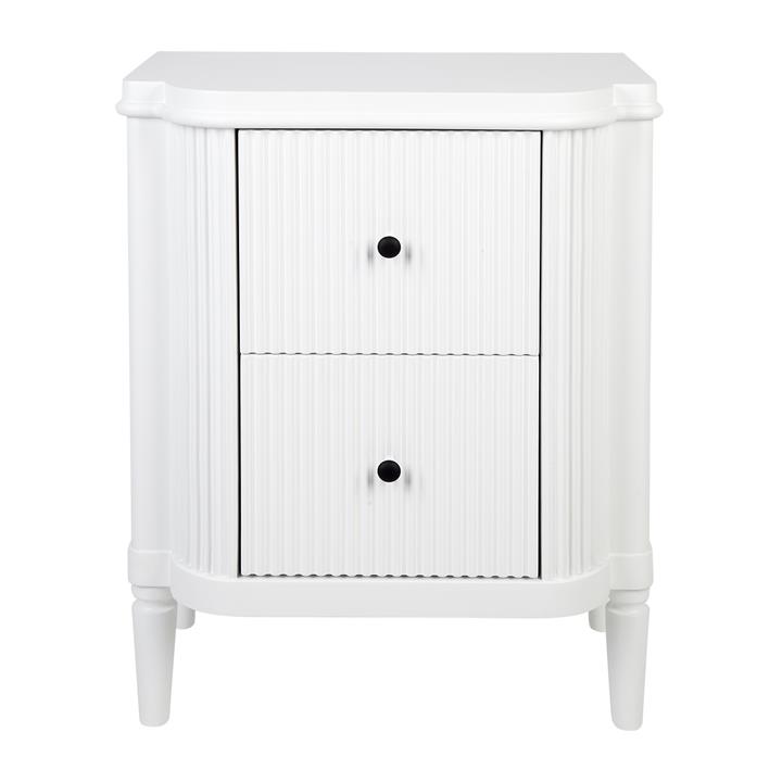 Arielle Bedside Table - White