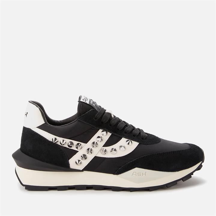 Ash Women's Spider Studs Sustainable Running Style Trainers - Black/Off White - UK 7