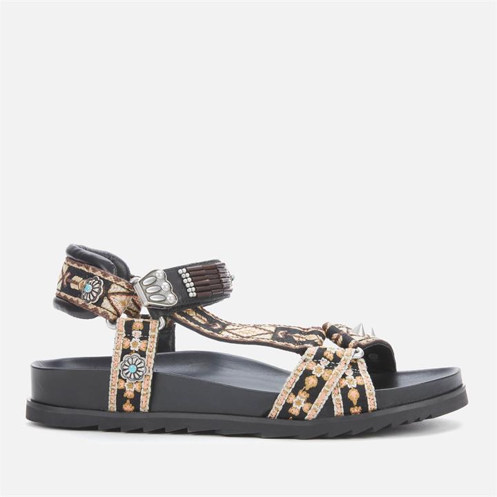 Ash Women's Ugo Ethnic Ribbon Sandals - Black - UK 4