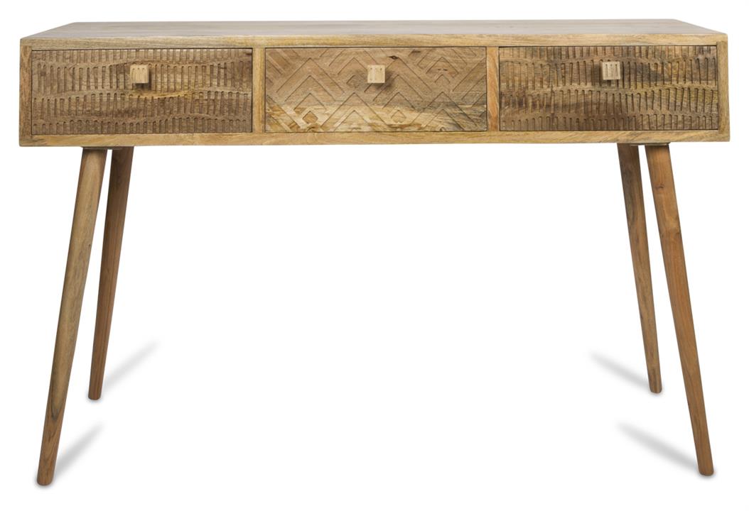 Ashanti Three Drawer Mango Wood Console