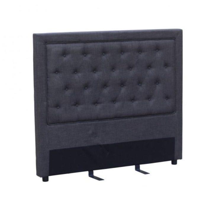 Ashford Double Bed Head Upholstered In Key West Gunmetal Fabric