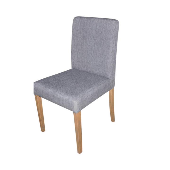 Ashton Dining Chair Upholstered In Light Grey Fabric