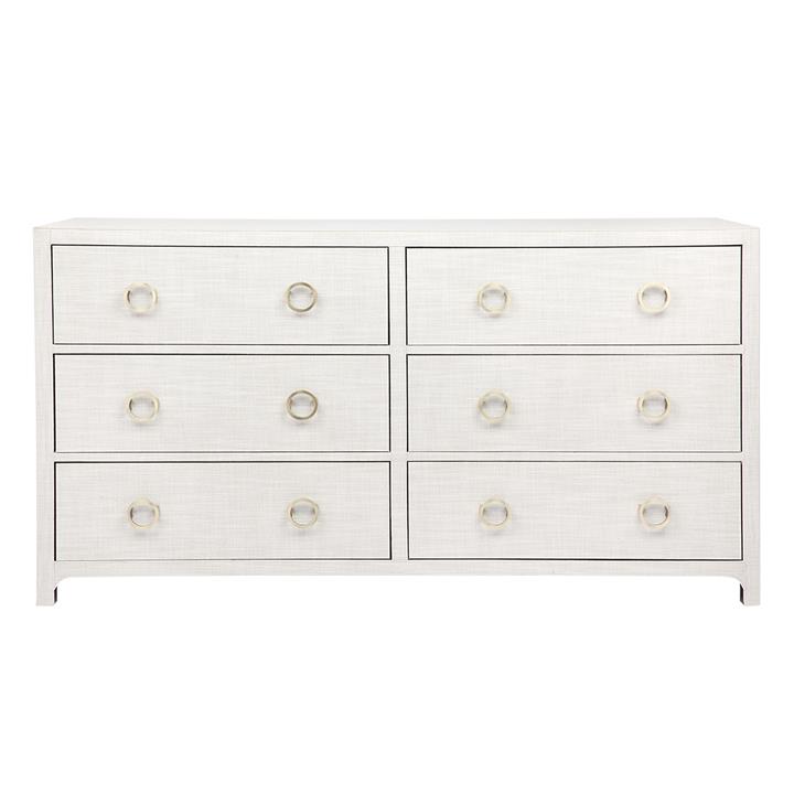 Astley 6 Drawer Upholstered Chest - Natural