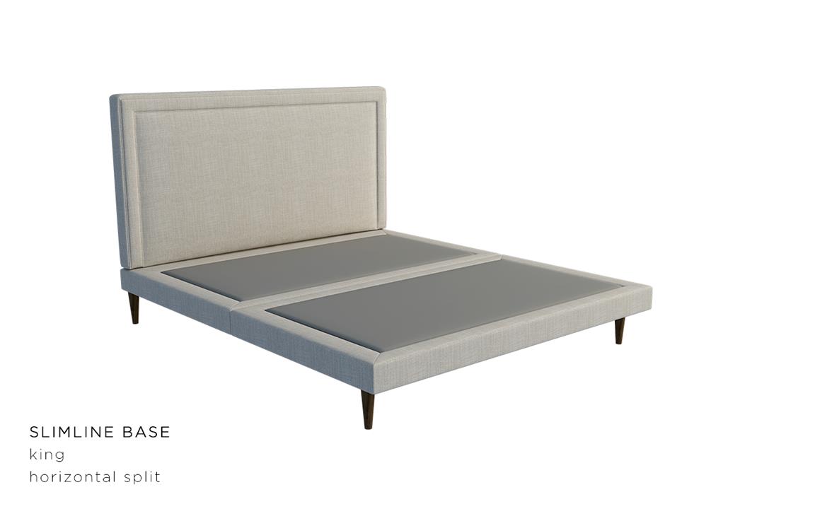 Astor custom upholstered bed with choice of standard base