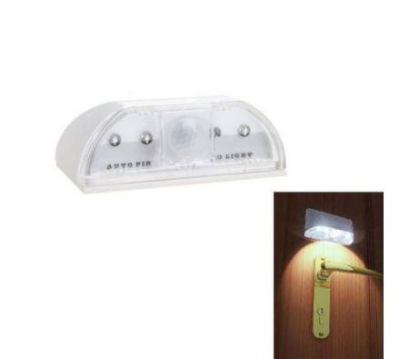 Auto PIR Keyhole IR Sensor 4-LED Lamp - White