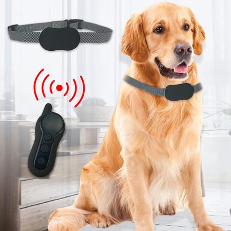 Automatic Dog Training Anti-Bark Device Vibration Anti-Bark Collar Rechargeable E Waterproof Col Black