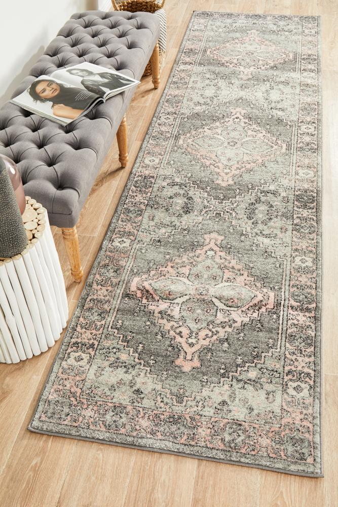 Avenue 703 Grey Runner Rug 300X80CM
