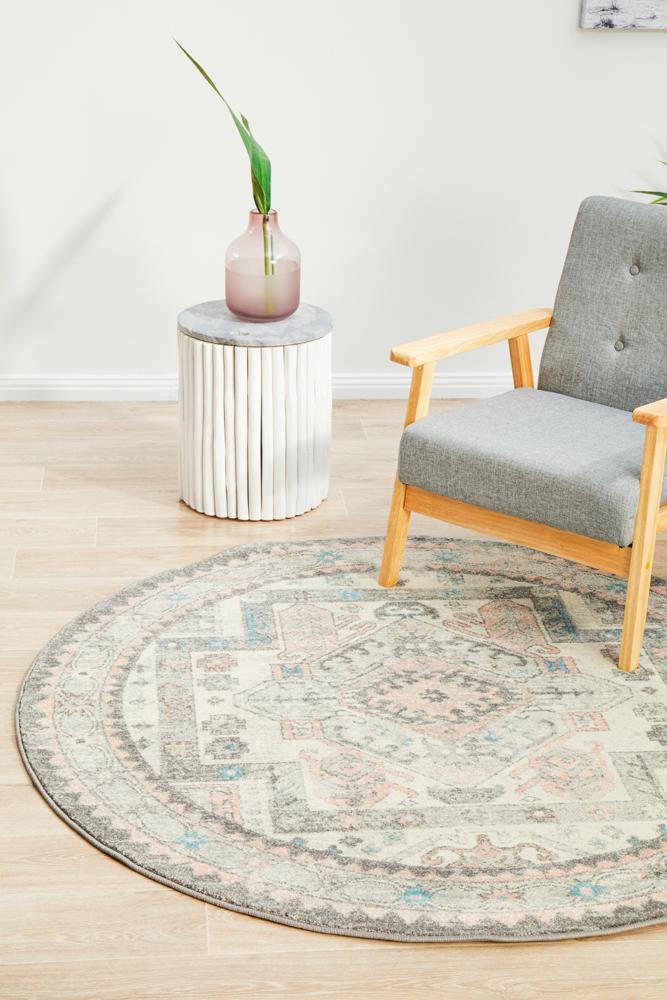 Avenue 704 Silver Round Rug 200X200CM