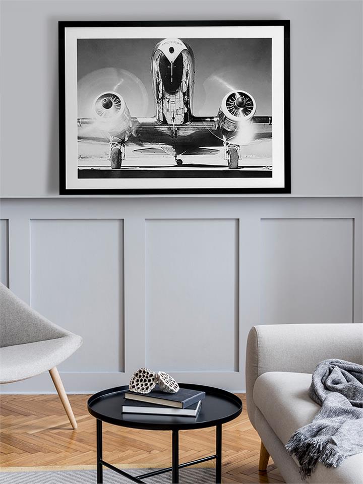 Aviator - Frame Black - With Mat - 84x105 - Landscape