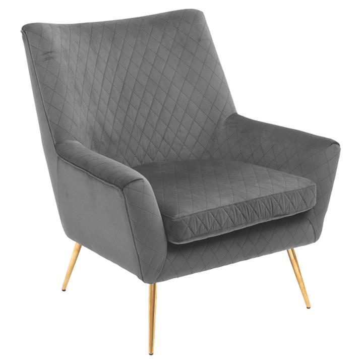 Avila Chair Grey Velvet