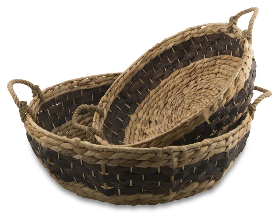 Axon Set of Two Water Hyacinth Baskets