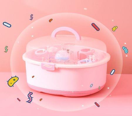 Baby Bottle Storage Rack Protects Against Insects, Dust, Portable Kitchen Cabinet Organizer, Pink