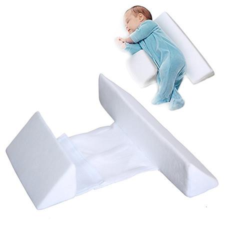 Baby Side Sleep Pillow Scientific Orthopedic Design Washable 43*10*10cm  White