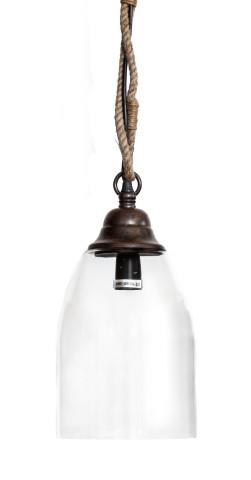Baja Round Clear Glass Pendant Light - Large