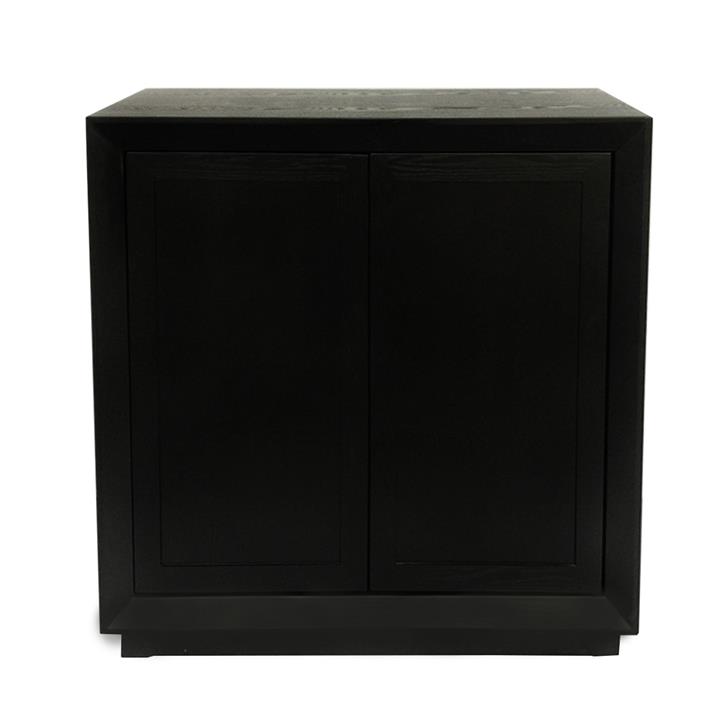 Balmain Oak Drinks Cabinet - Black