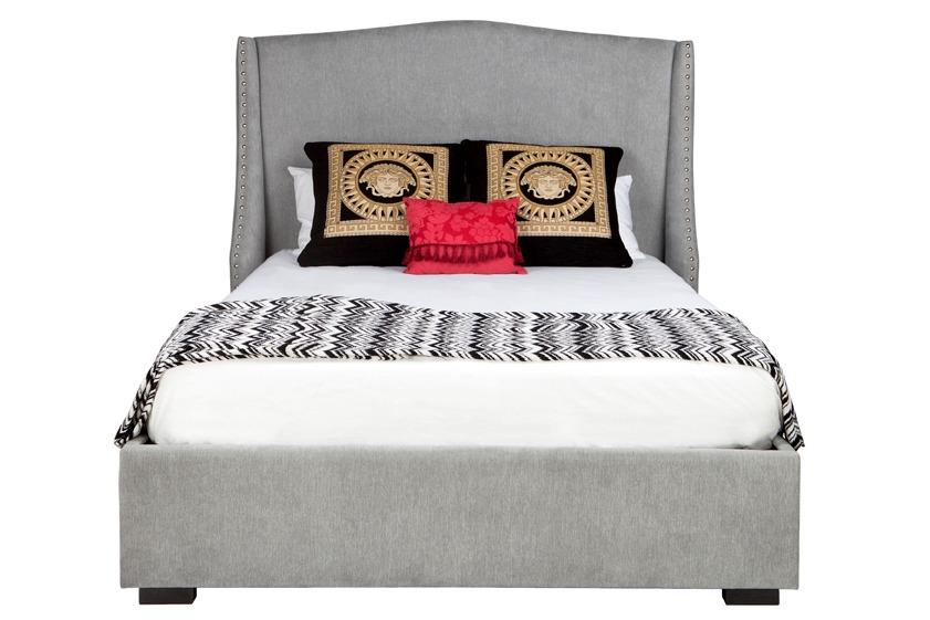 Balmoral custom upholstered bed with choice of standard base