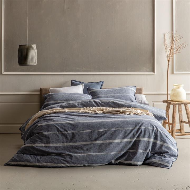 Balmoral Quilt Cover Set  Double  -  Navy  Double