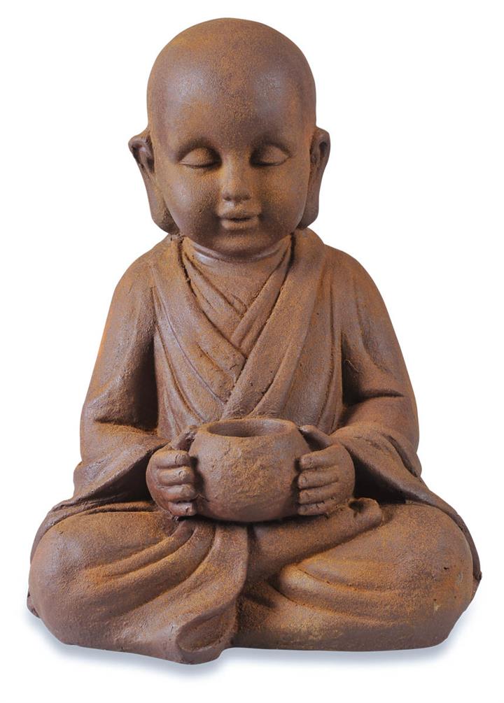 Banyu Cross Legged T Light Buddha - Rust