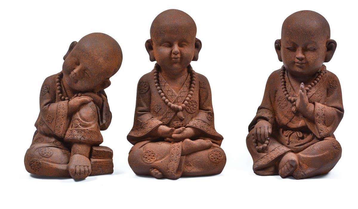 Banyu Set Of 3 Buddha - Rust