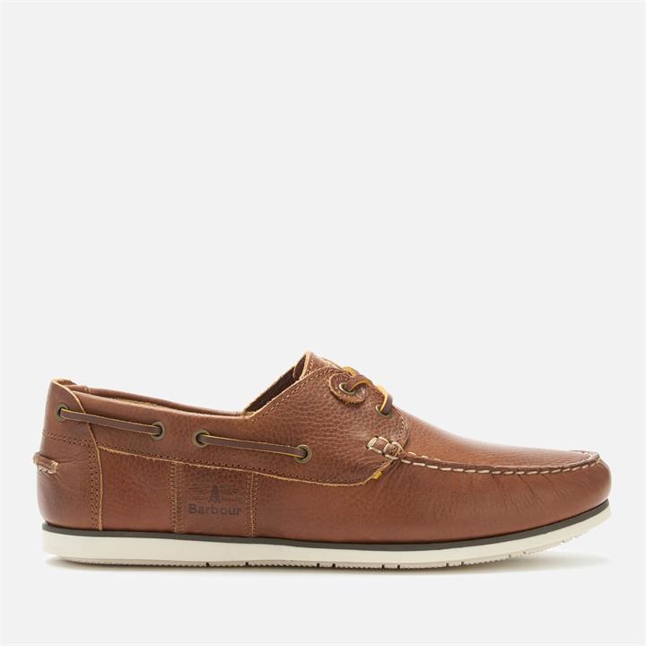 Barbour Men's Capstan Leather Boat Shoes - Cognac - UK 7