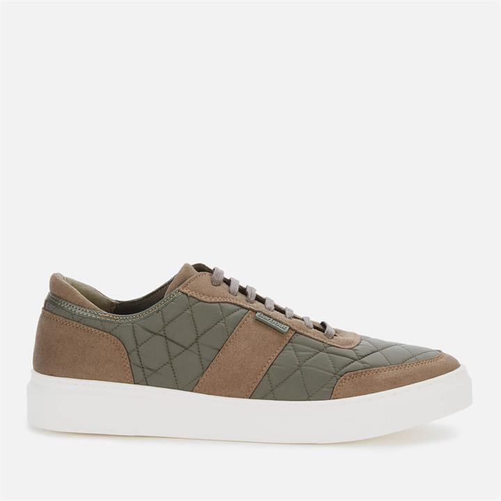 Barbour Men's Liddesdale Quilted Low Top Trainers - Olive - UK 8